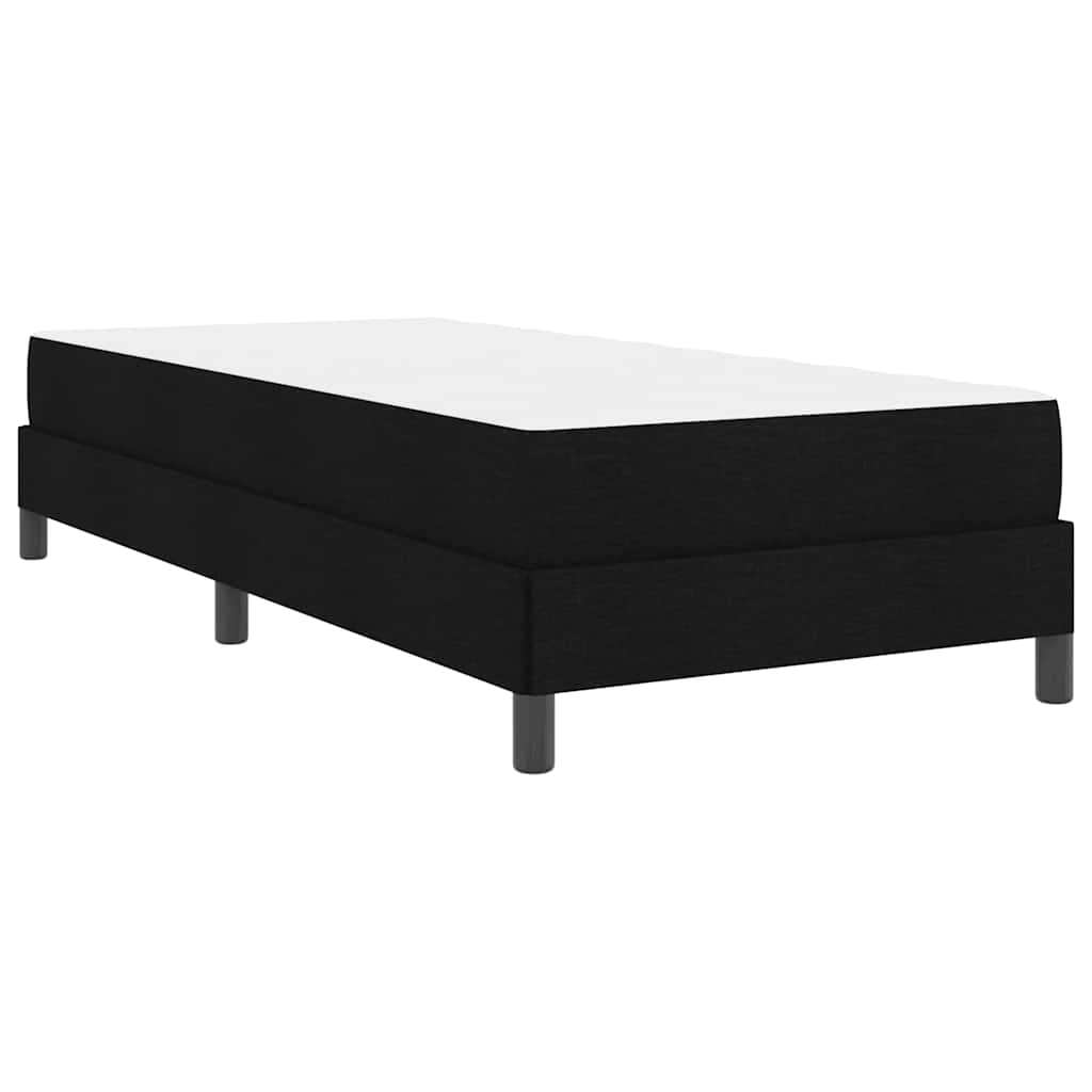 Krevet s opruga kutije s madracem Crna 90 x 200 cm tkanina