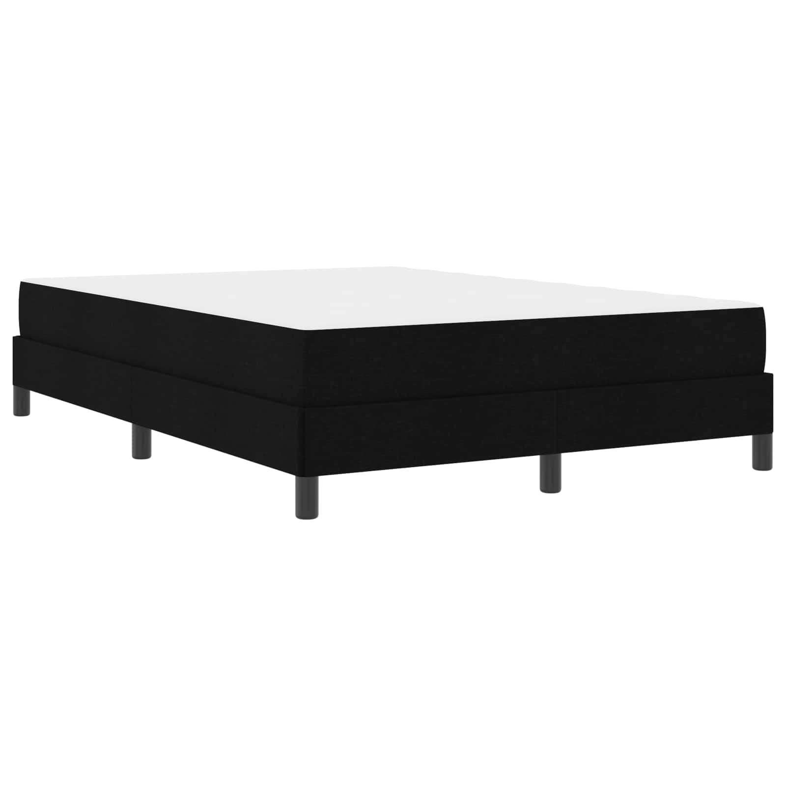 Krevet s opruga kutije s madracem Crna 140 x 190 cm tkanina