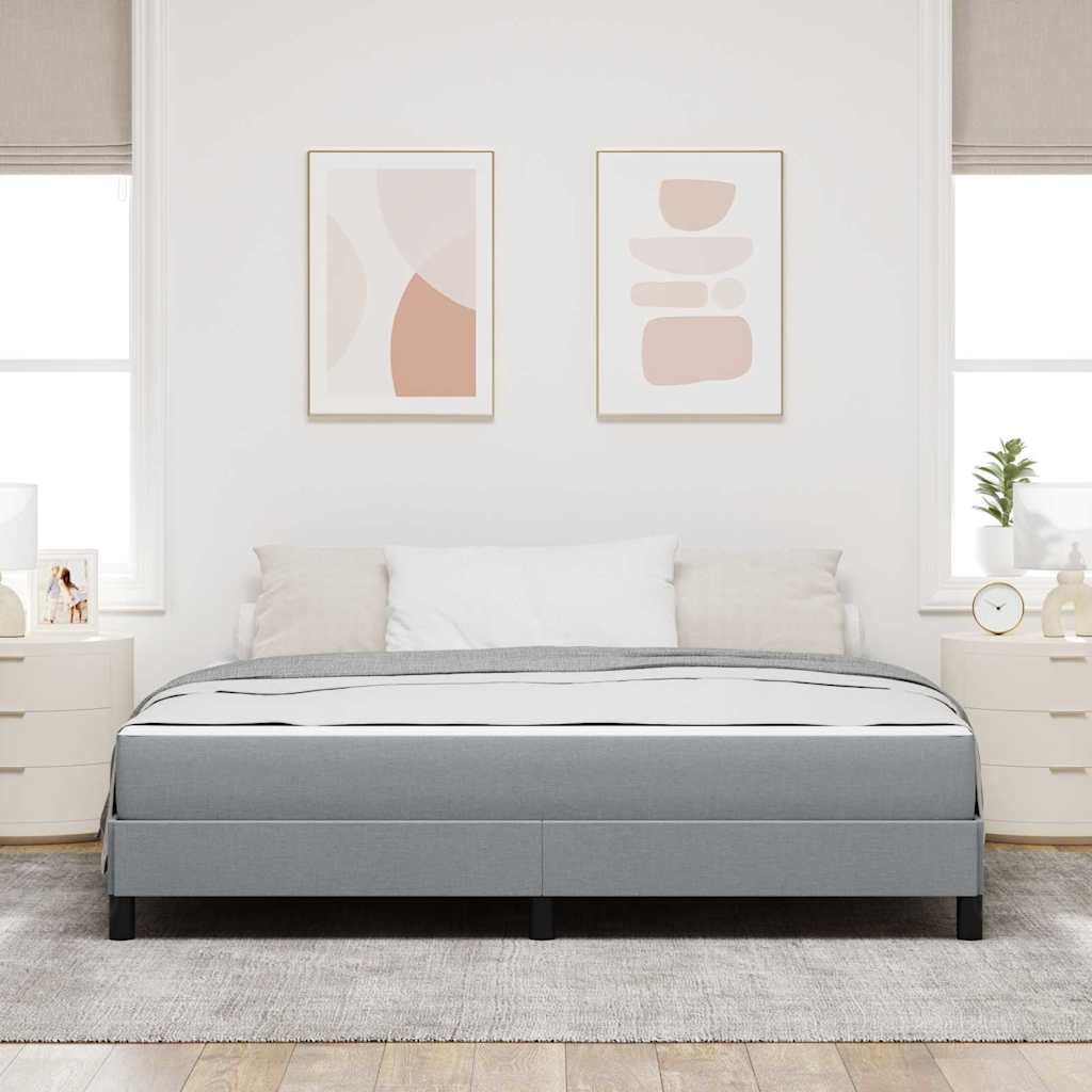 Krevet s opruga kutije Svijetlo siva 180 x 200 cm tkanina