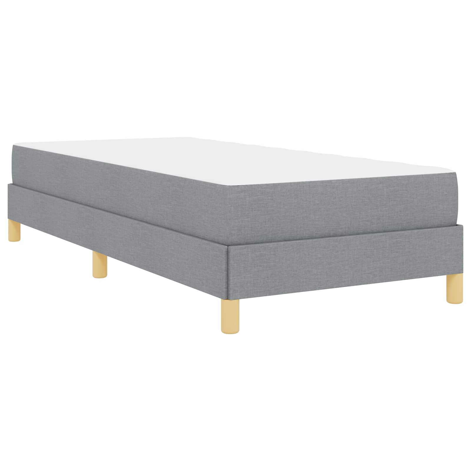 Krevet s opruga kutije Svijetlo siva 90 x 190 cm tkanina