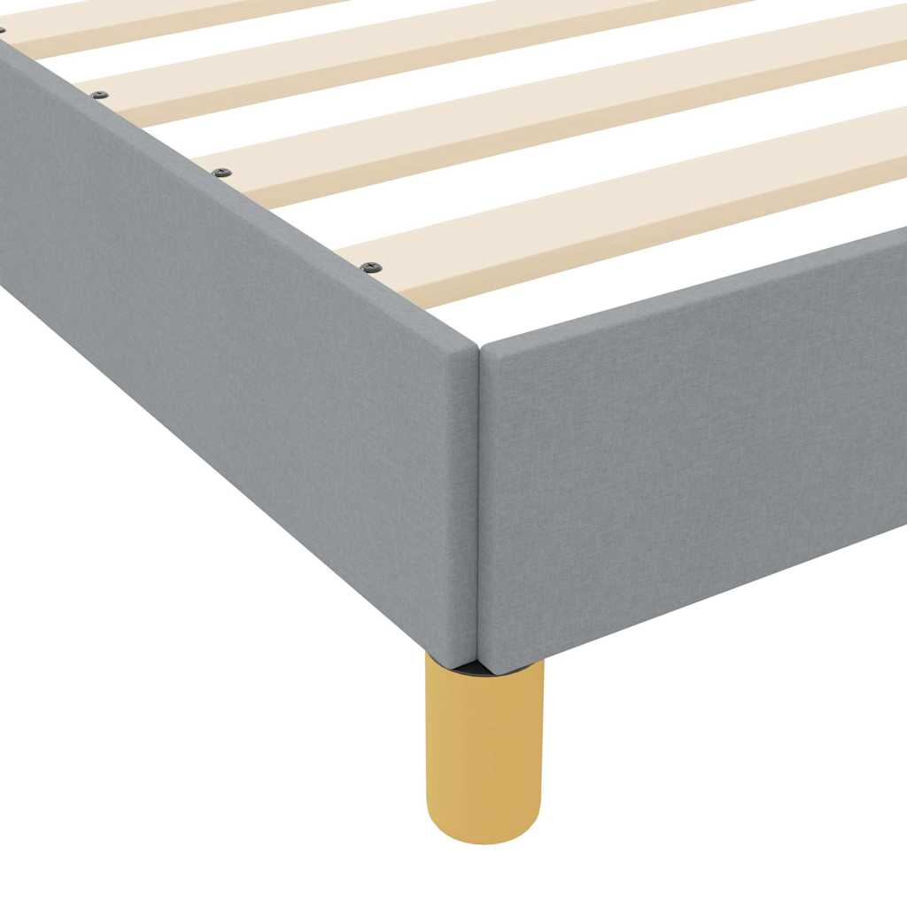 Krevet s opruga kutije Svijetlo siva 100 x 200 cm tkanina