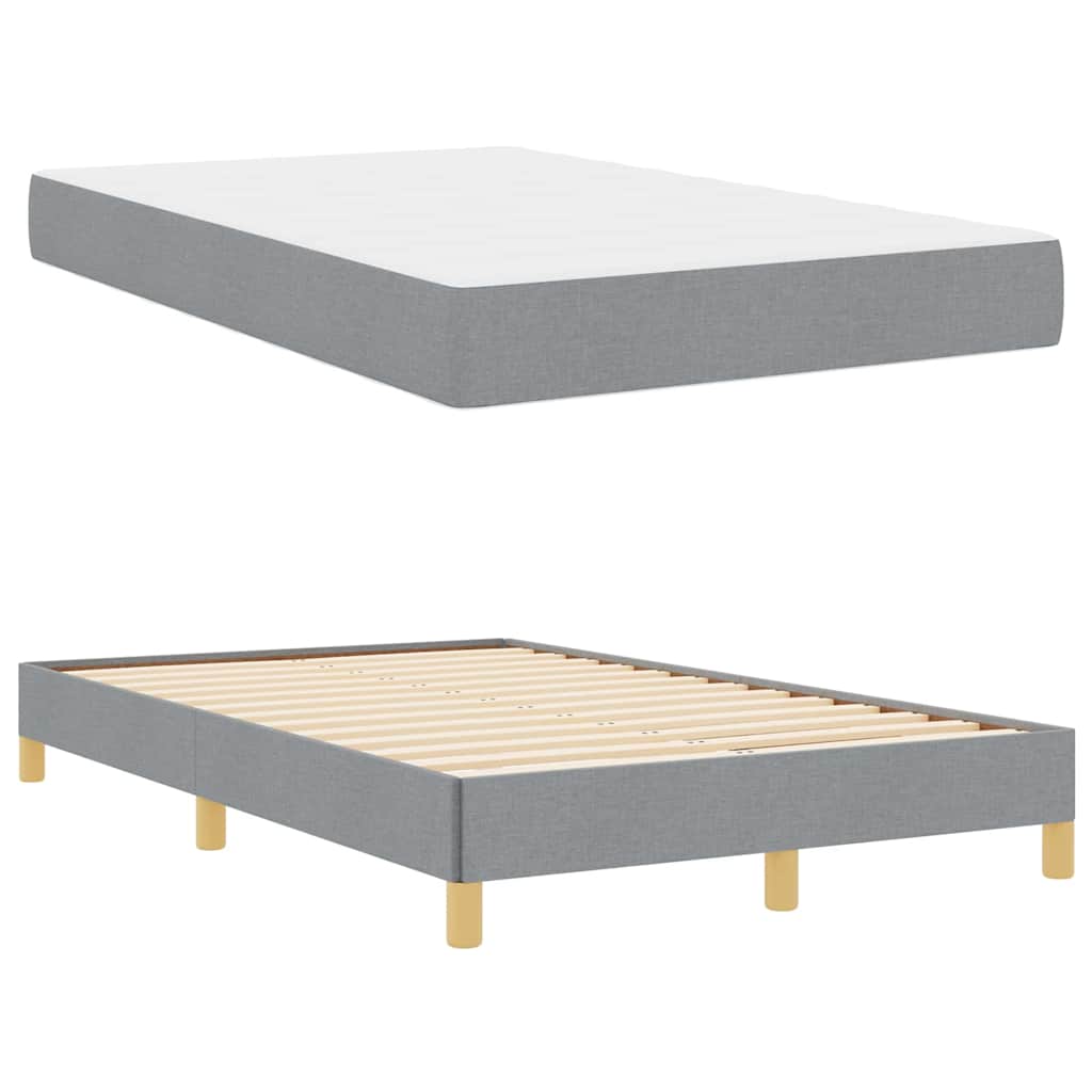Krevet s opruga kutije Svijetlo siva 120 x 200 cm tkanina