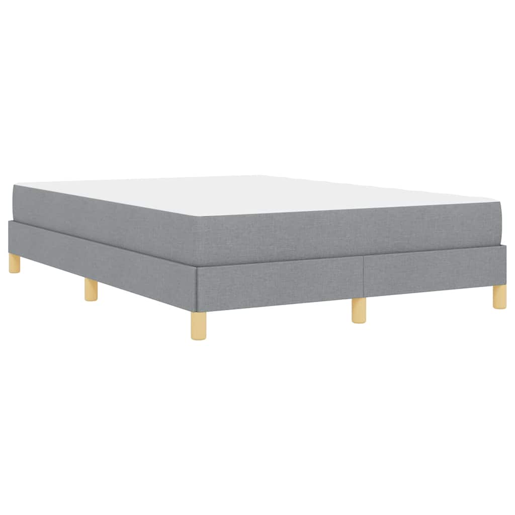 Krevet s opruga kutije Svijetlo siva 140 x 190 cm tkanina