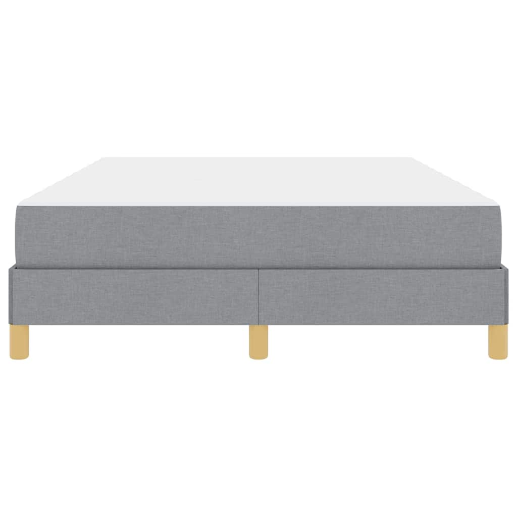 Krevet s opruga kutije Svijetlo siva 140 x 190 cm tkanina