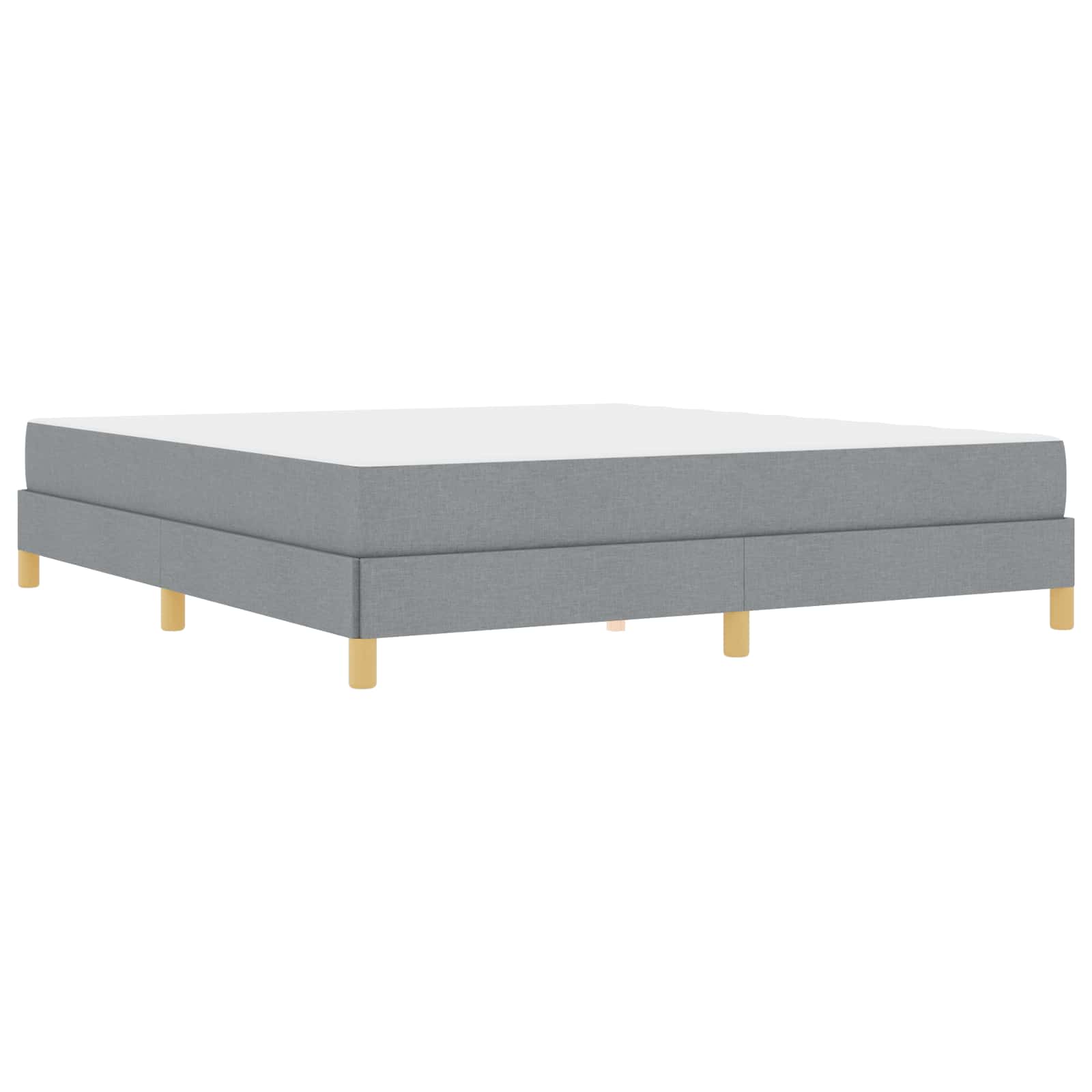Krevet s opruga kutije Svijetlo siva 180 x 200 cm tkanina