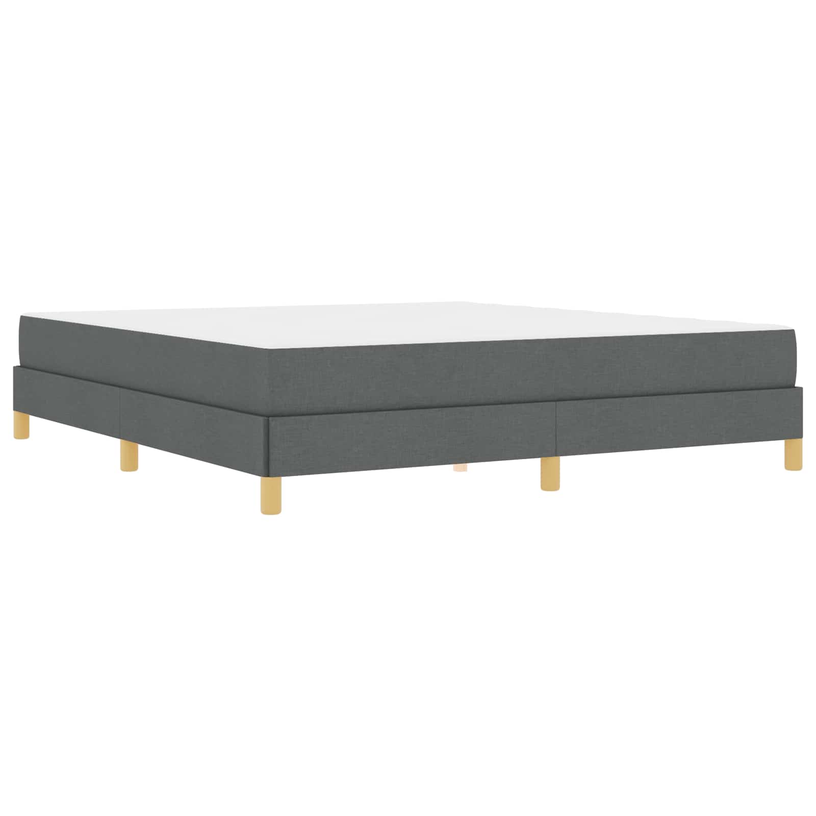 Krevet s opruga kutije Tamno siva 180 x 200 cm tkanina