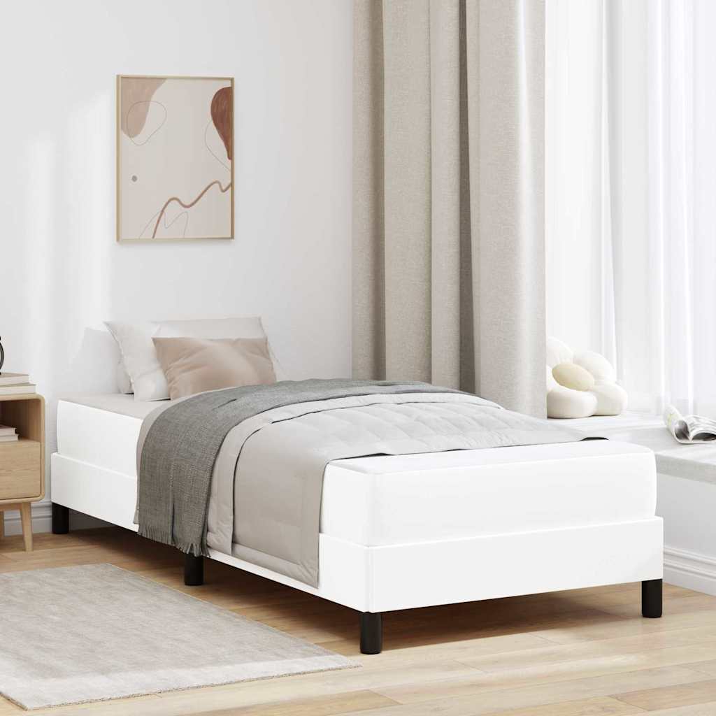 Krevetna konstrukcija Čista bijela 80 x 200 cm tkanina