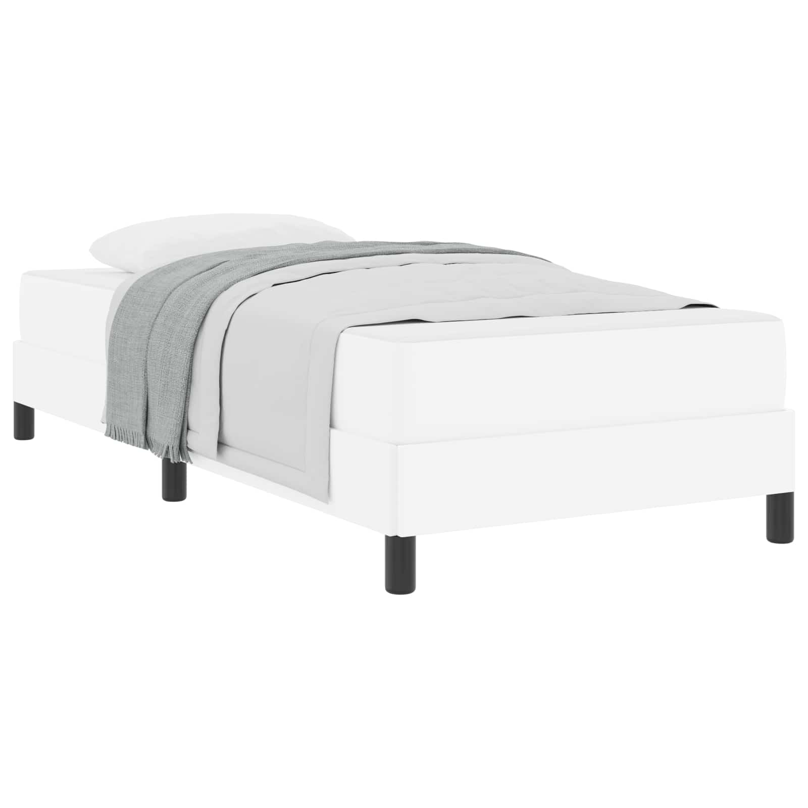 Krevetna konstrukcija Čista bijela 80 x 200 cm tkanina