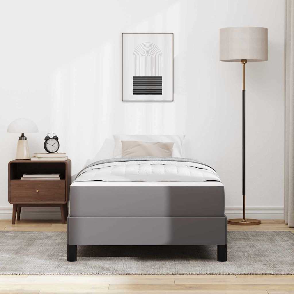 Krevetna konstrukcija s madracem Siva 90 x 200 cm tkanina