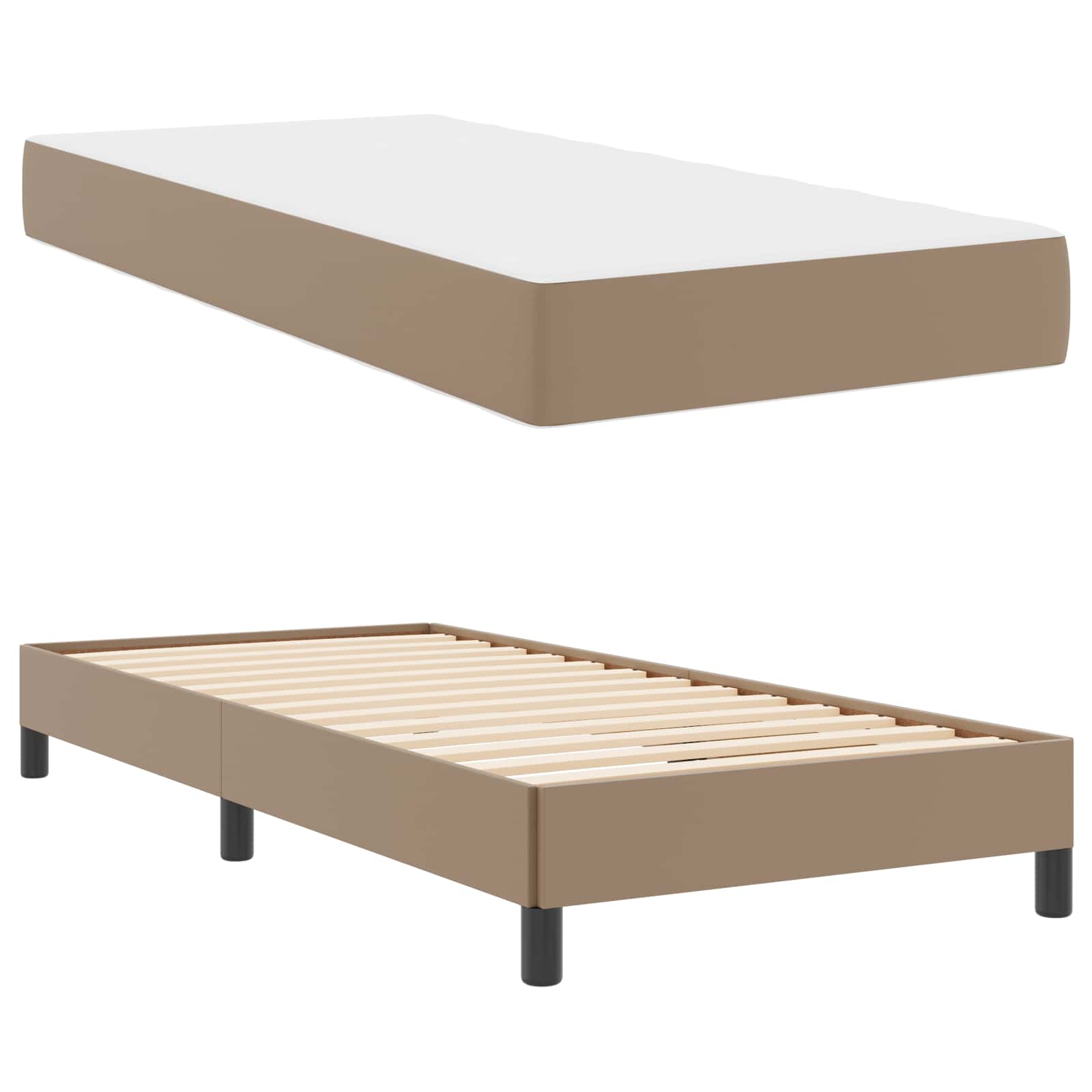 Krevetna konstrukcija Boja cappuccina 90 x 200 cm tkanina