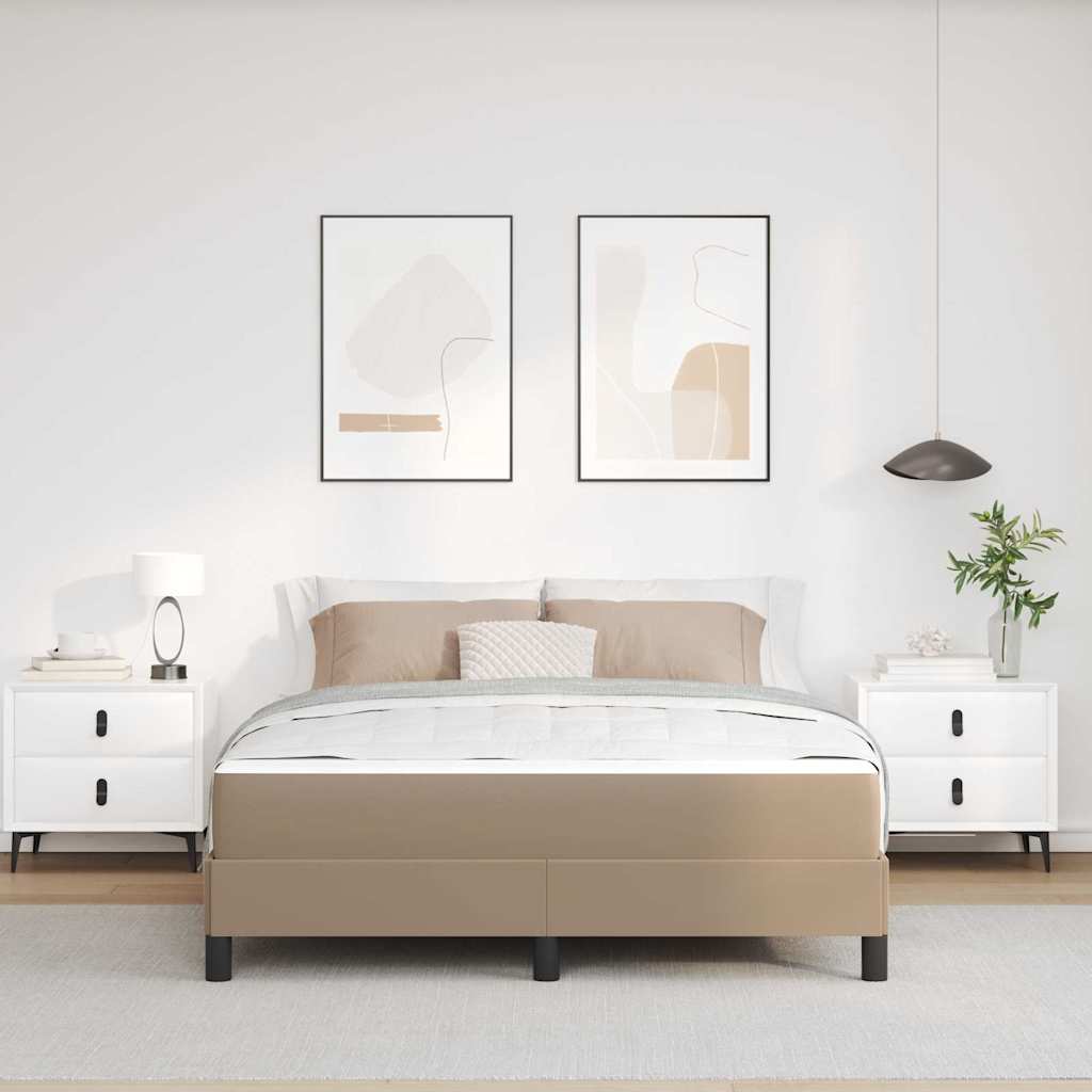 Krevetna konstrukcija Boja cappuccina 160 x 200 cm tkanina