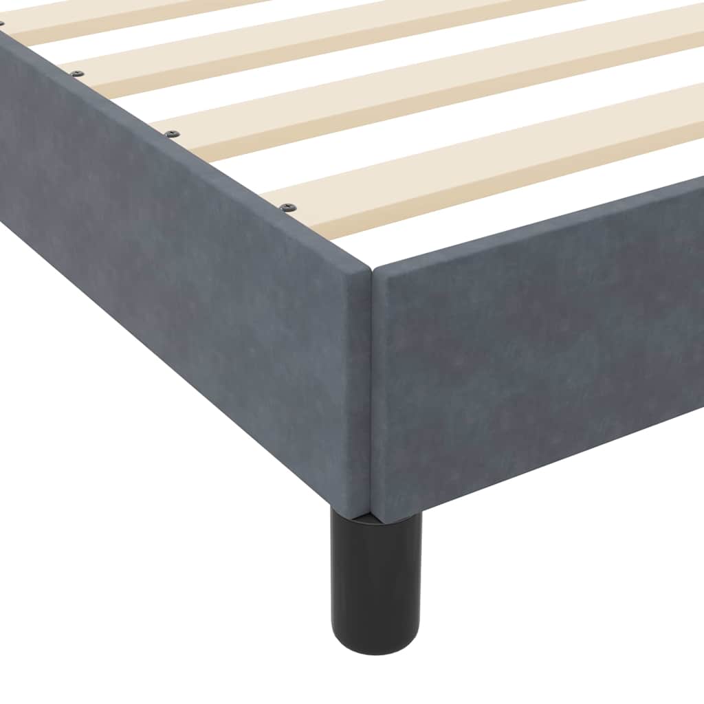 Krevet s opruga kutije Tamno siva 80 x 200 cm tkanina