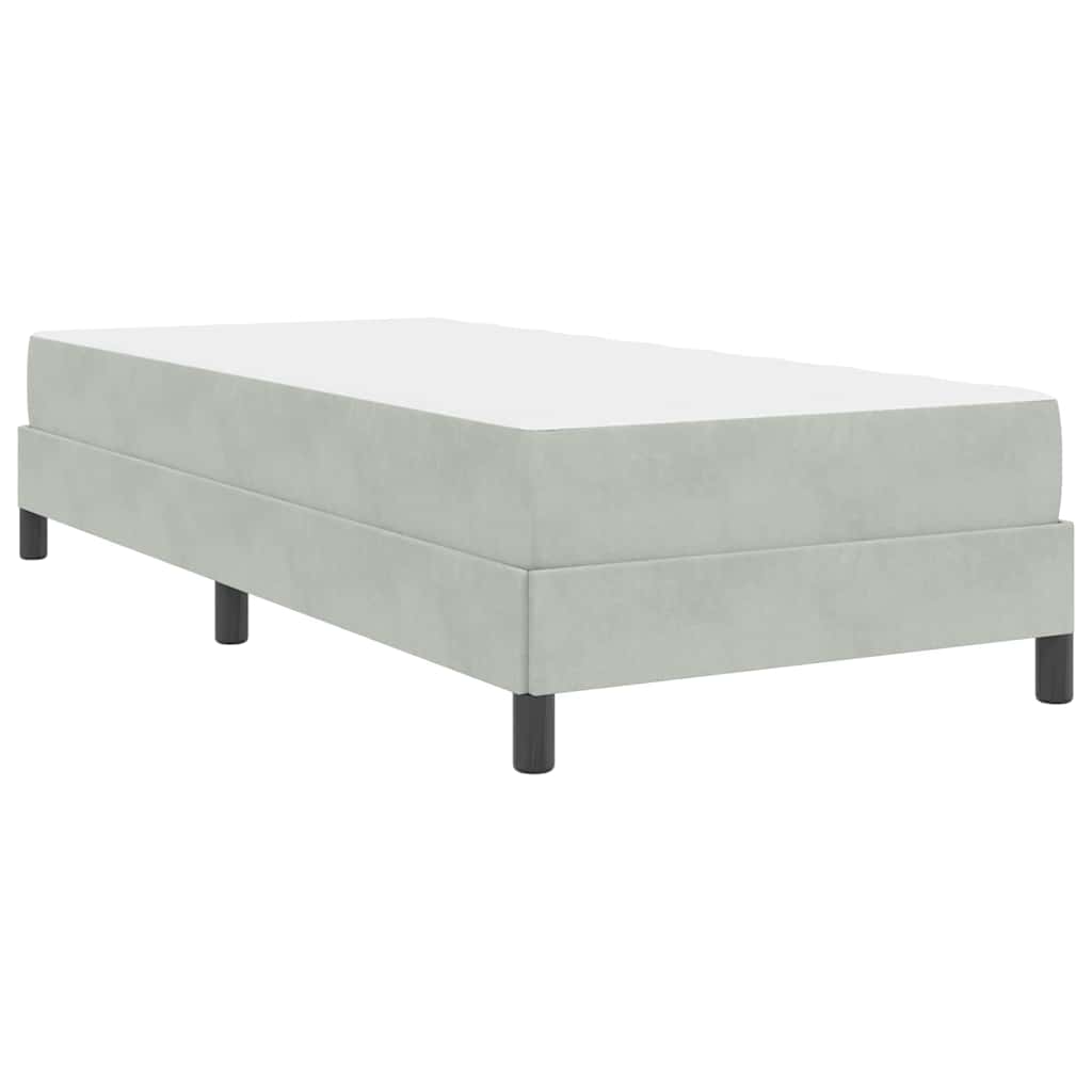 Krevet s opruga kutije Svijetlo siva 90 x 200 cm tkanina