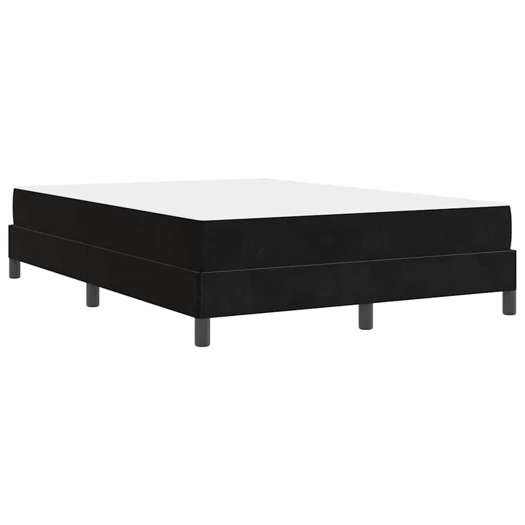 Krevet s opruga kutije s madracem Crna 160 x 200 cm tkanina