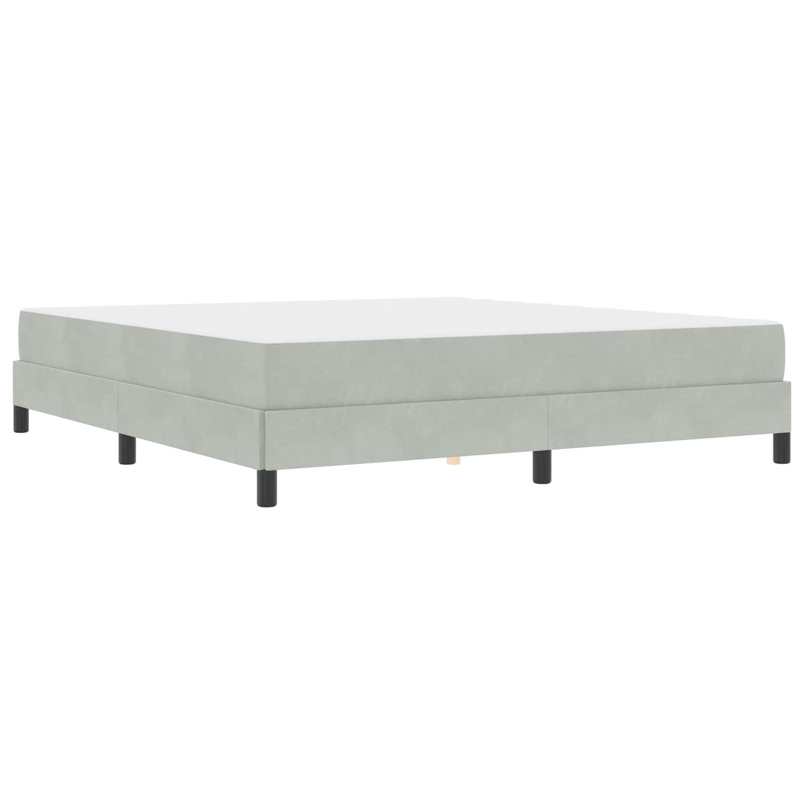 Krevet s opruga kutije Svijetlo siva 180 x 200 cm tkanina