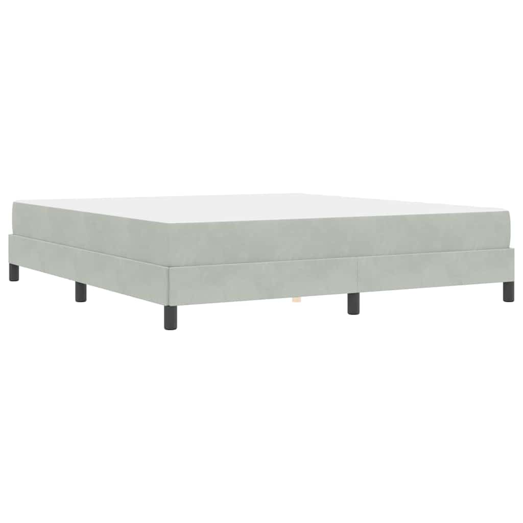 Krevet s opruga kutije Svijetlo siva 180 x 200 cm tkanina