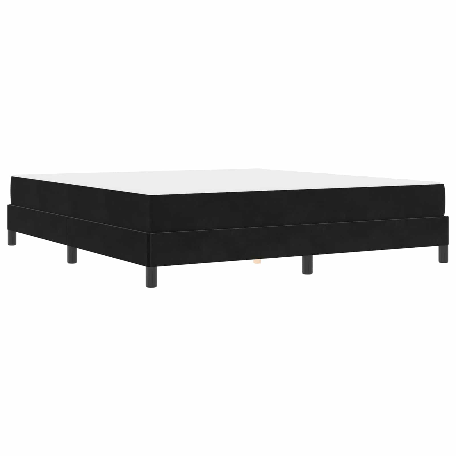 Krevet s opruga kutije s madracem Crna 180 x 200 cm tkanina