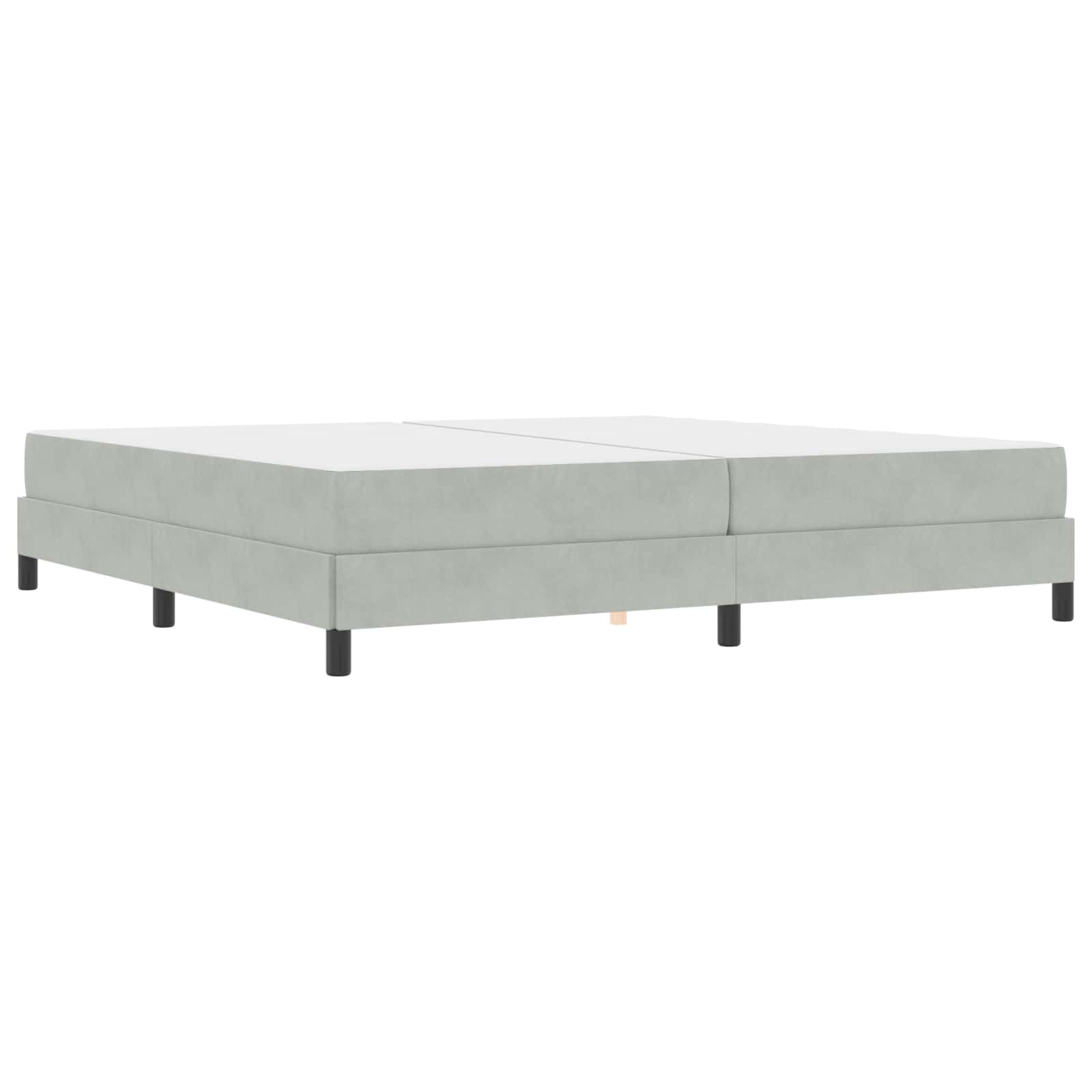 Krevet s opruga kutije Svijetlo siva 200 x 200 cm tkanina
