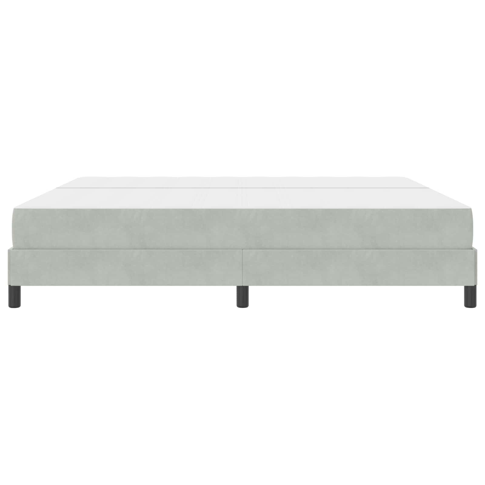 Krevet s opruga kutije Svijetlo siva 200 x 200 cm tkanina