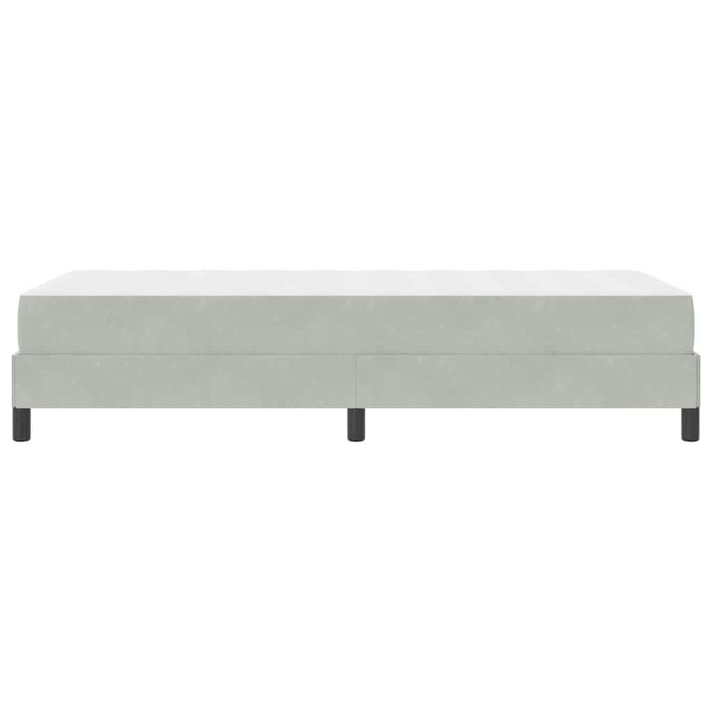 Krevet s opruga kutije Svijetlo siva 90 x 210 cm tkanina