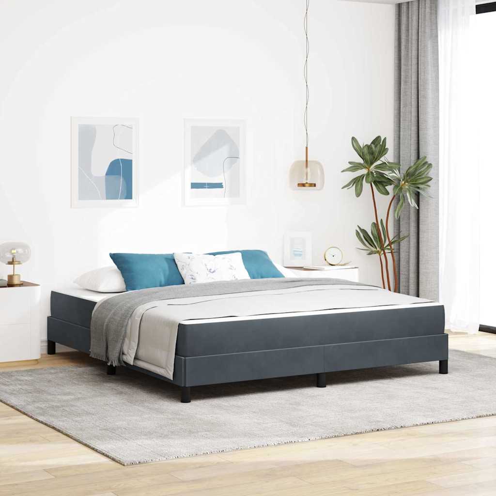 Krevet s opruga kutije Tamno siva 180 x 210 cm tkanina