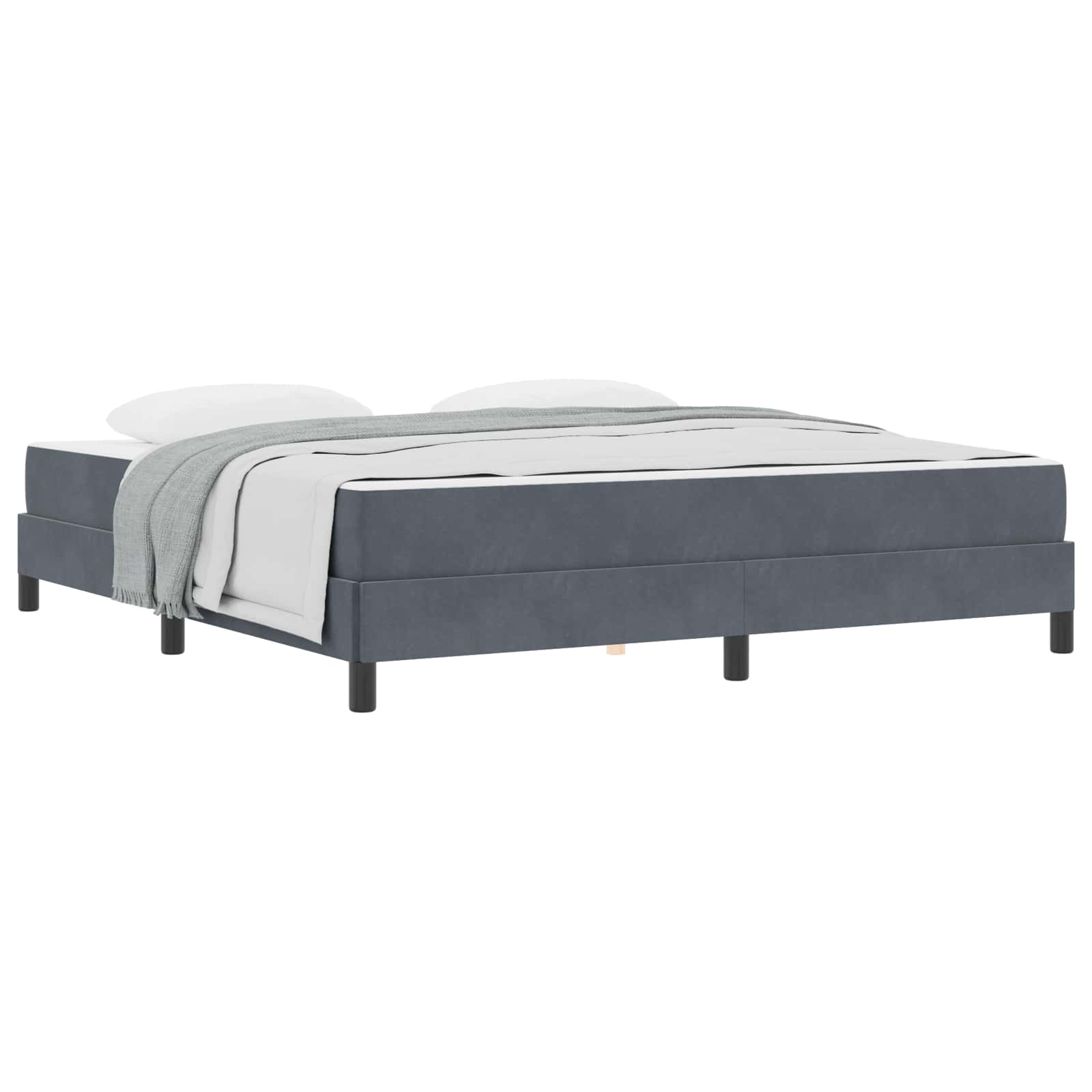 Krevet s opruga kutije Tamno siva 180 x 210 cm tkanina