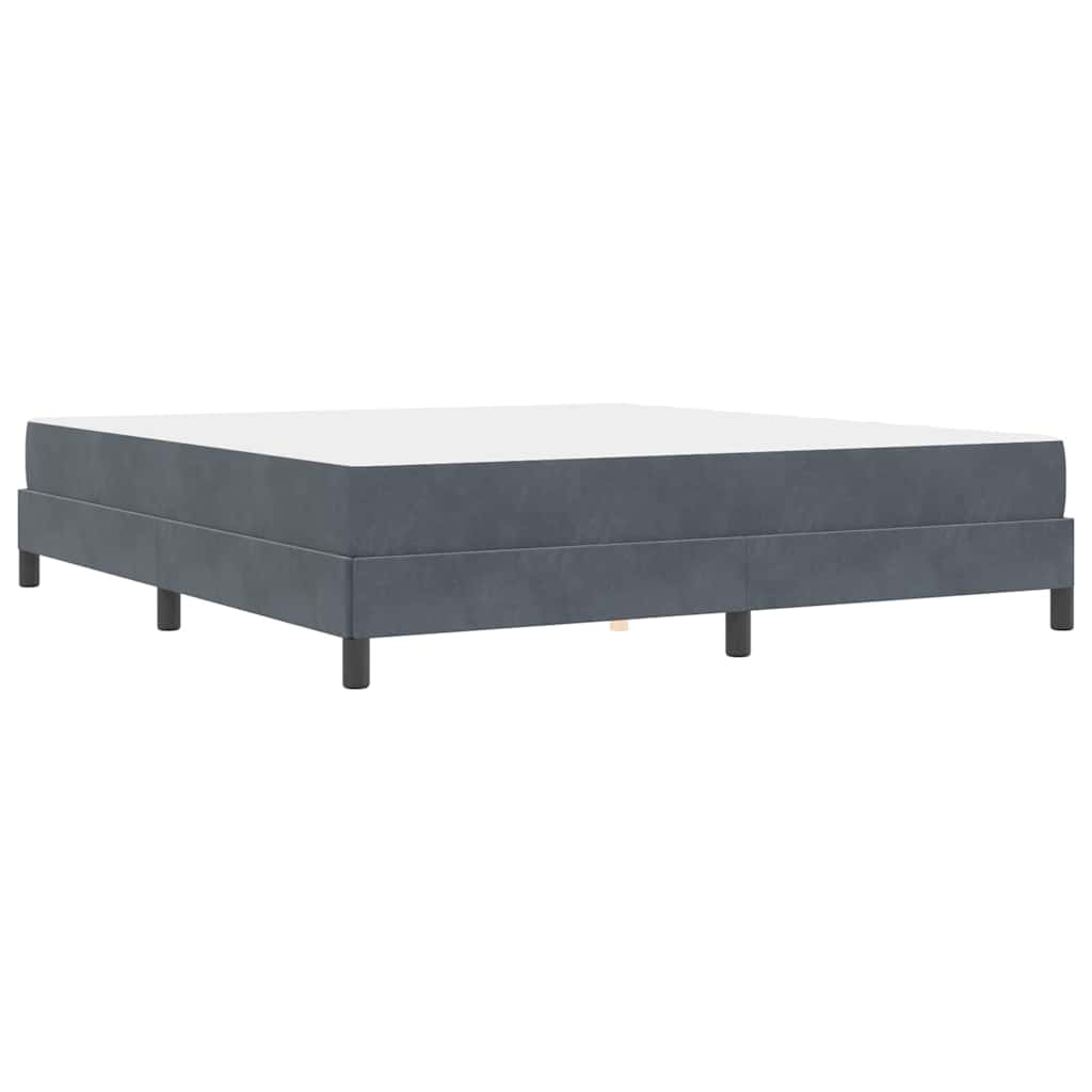 Krevet s opruga kutije Tamno siva 180 x 210 cm tkanina