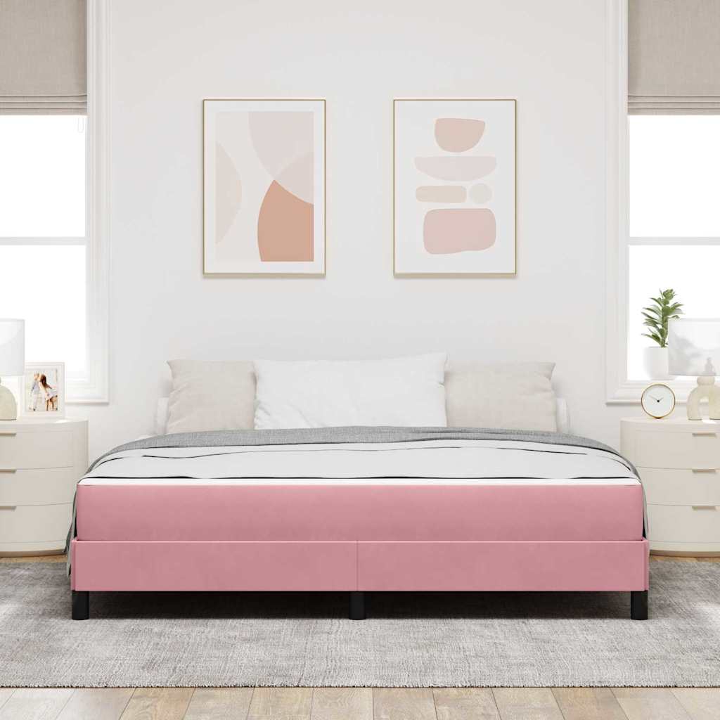Krevet s opruga kutije Ružičasta 180 x 210 cm tkanina