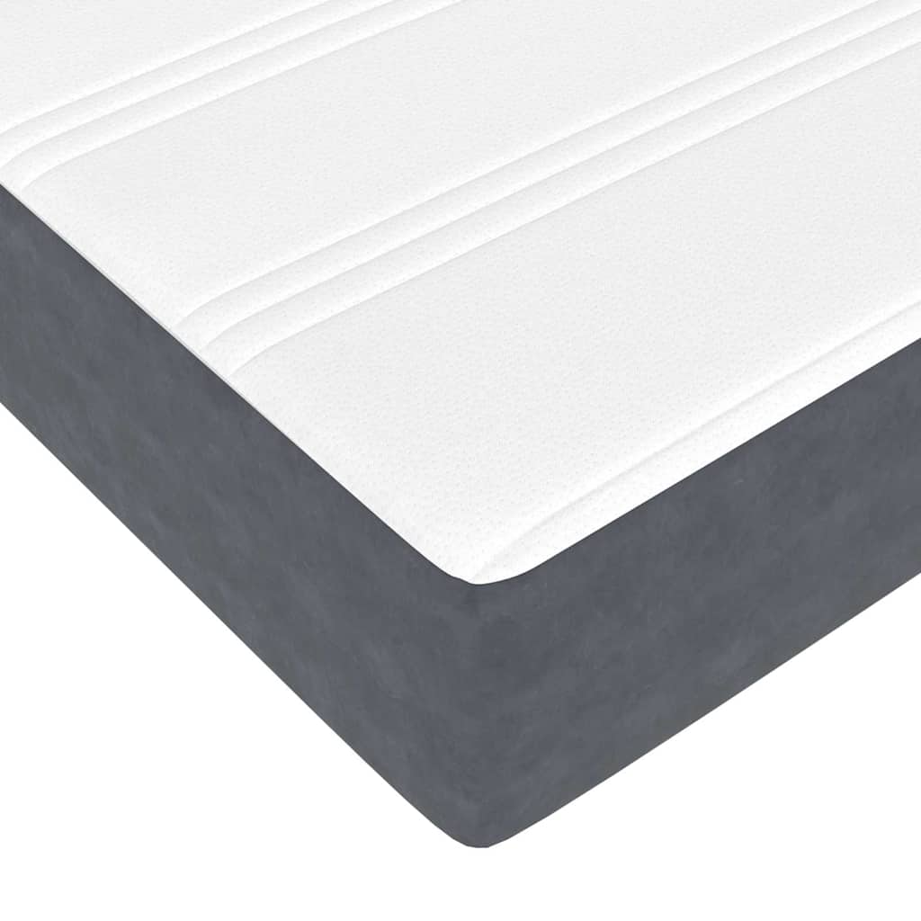 Krevet s opruga kutije Tamno siva 80 x 220 cm tkanina