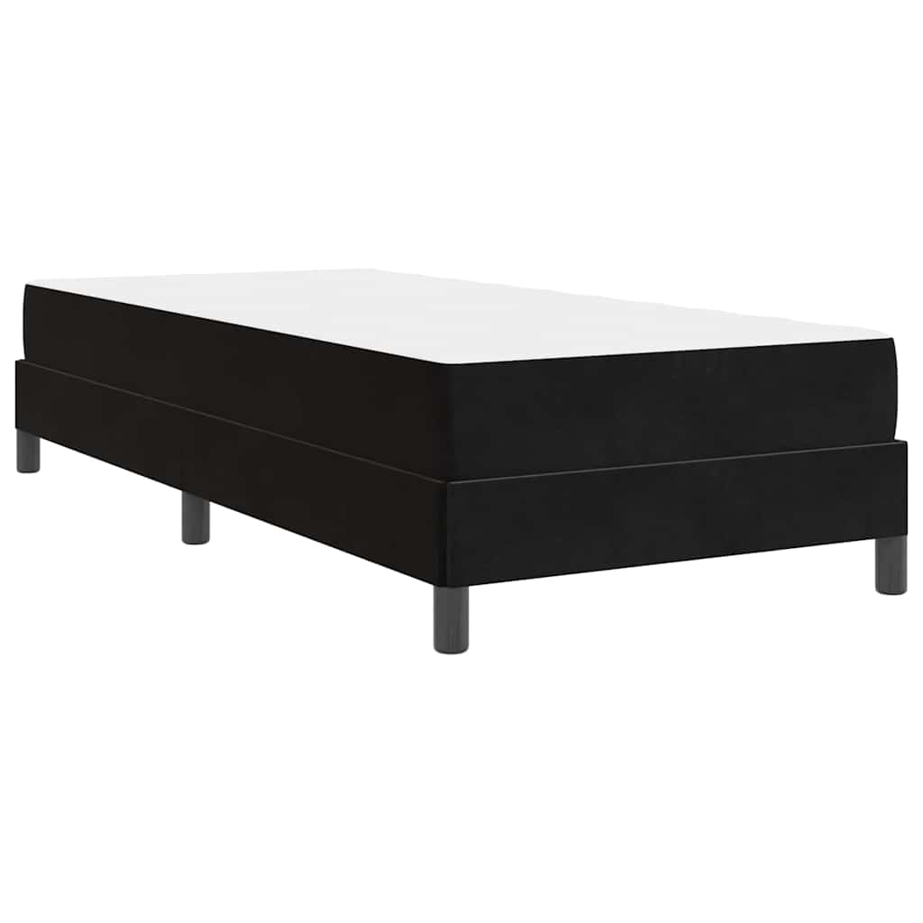 Krevet s opruga kutije s madracem Crna 90 x 220 cm tkanina