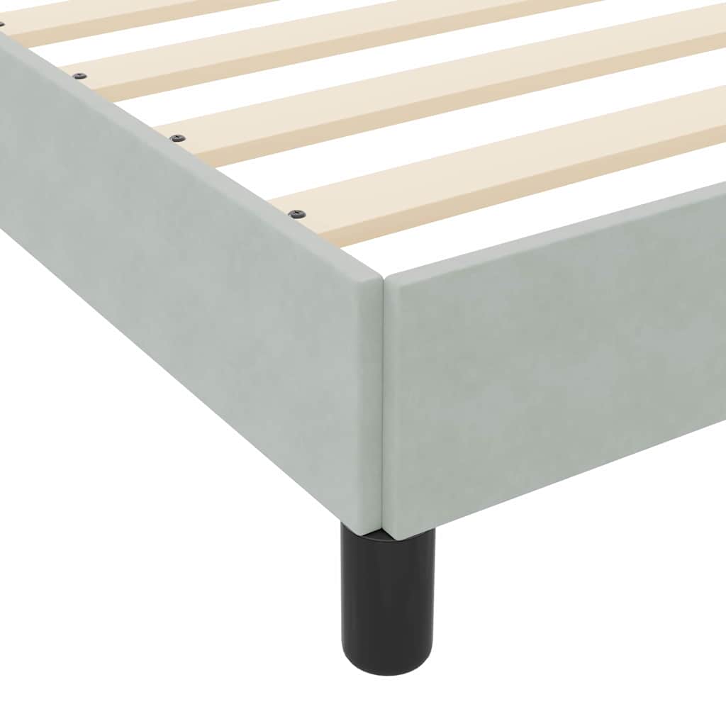 Krevet s opruga kutije Svijetlo siva 160 x 220 cm tkanina
