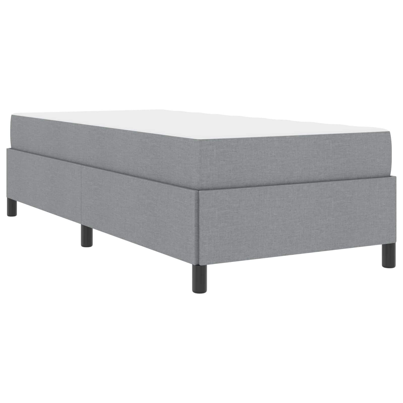 Krevet s opruga kutije Svijetlo siva 90 x 200 cm tkanina
