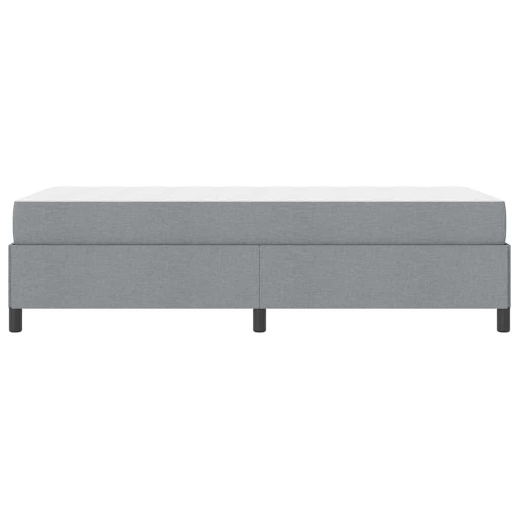 Krevet s opruga kutije Svijetlo siva 90 x 200 cm tkanina