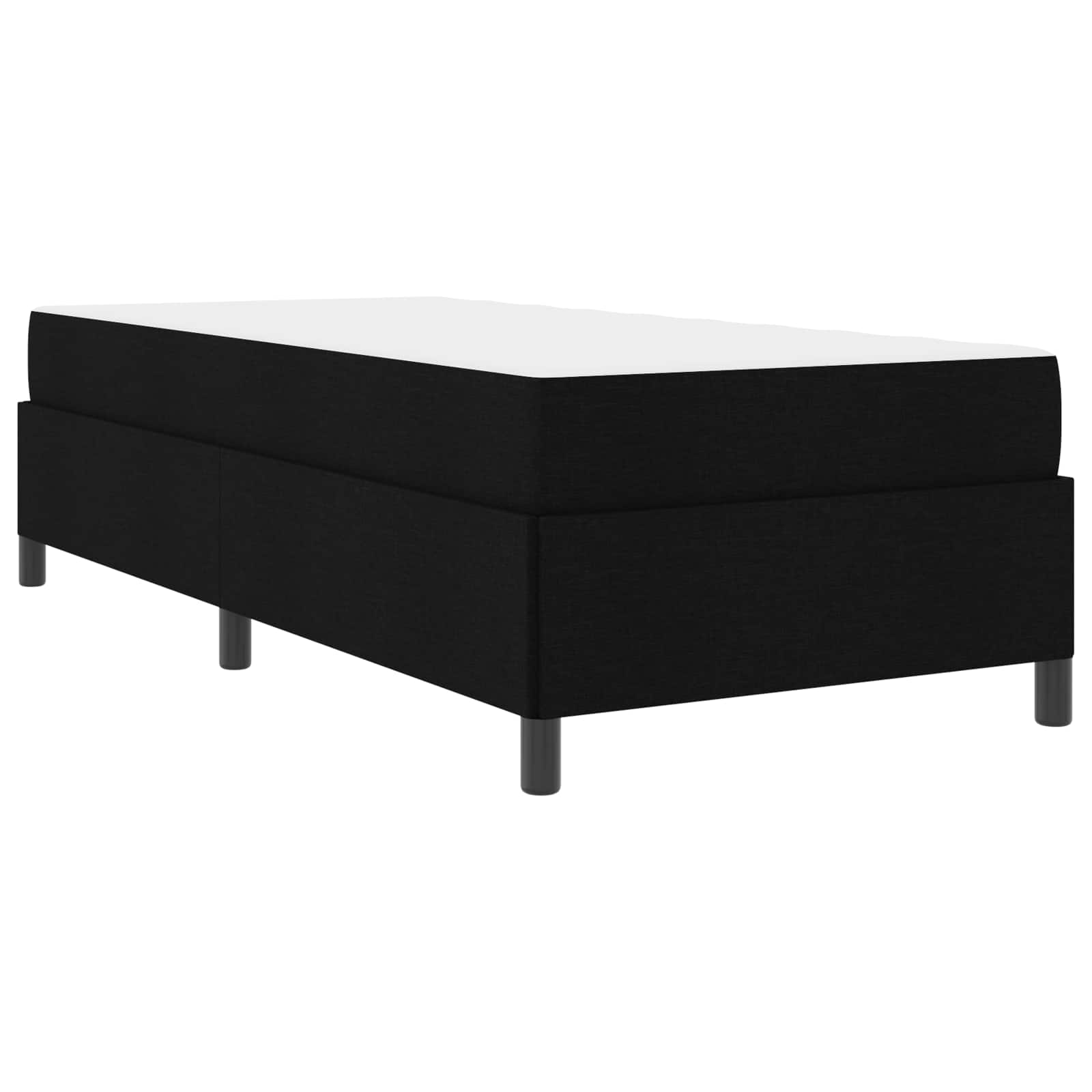 Krevet s opruga kutije Crna 90 x 200 cm tkanina