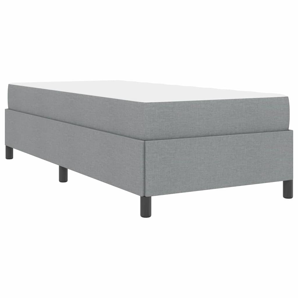 Krevet s opruga kutije Svijetlo siva 100 x 200 cm tkanina