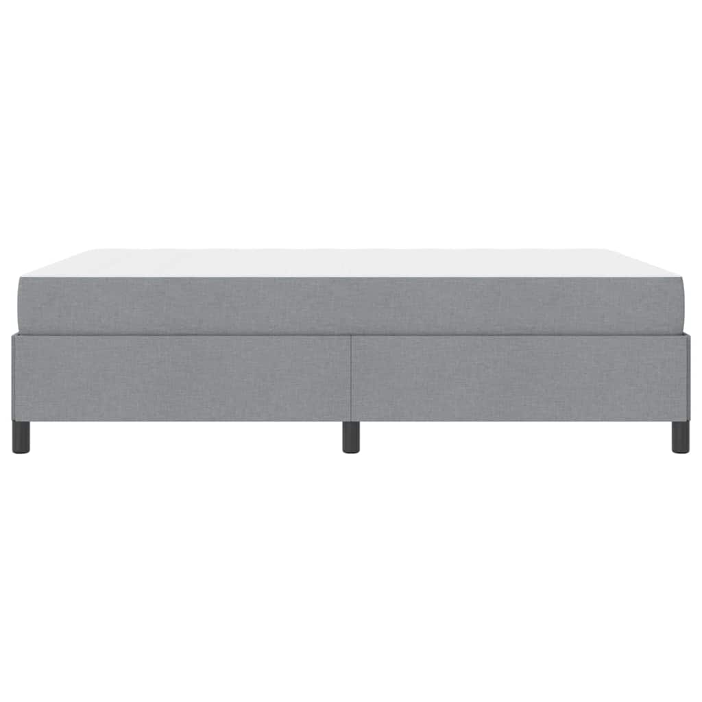 Krevet s opruga kutije Svijetlo siva 140 x 190 cm tkanina