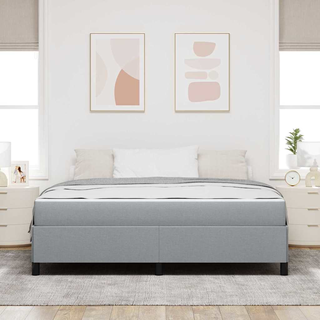Krevet s opruga kutije Svijetlo siva 180 x 200 cm tkanina