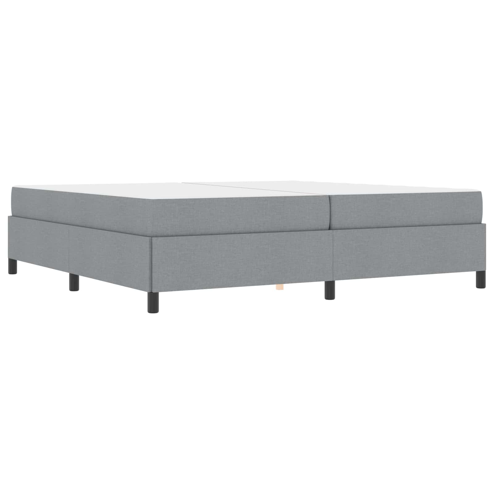 Krevet s opruga kutije Svijetlo siva 200 x 200 cm tkanina