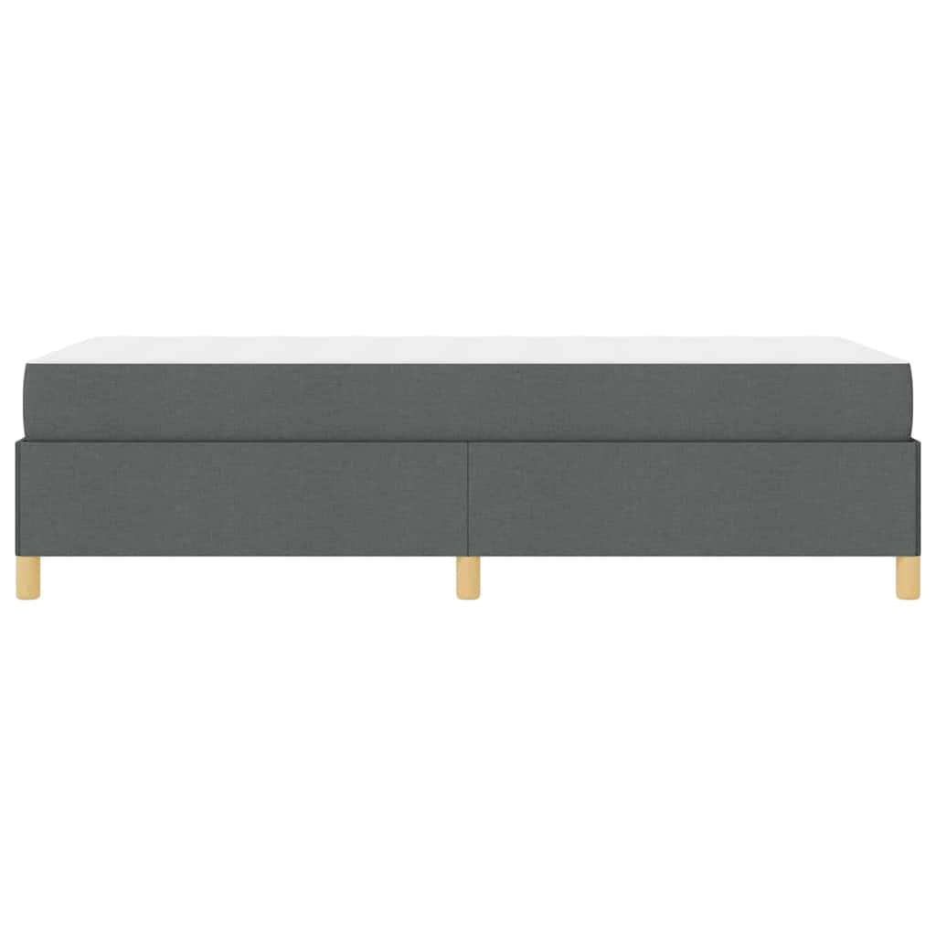 Krevetna konstrukcija s madracem Tamno siva 80 x 200 cm tkanina