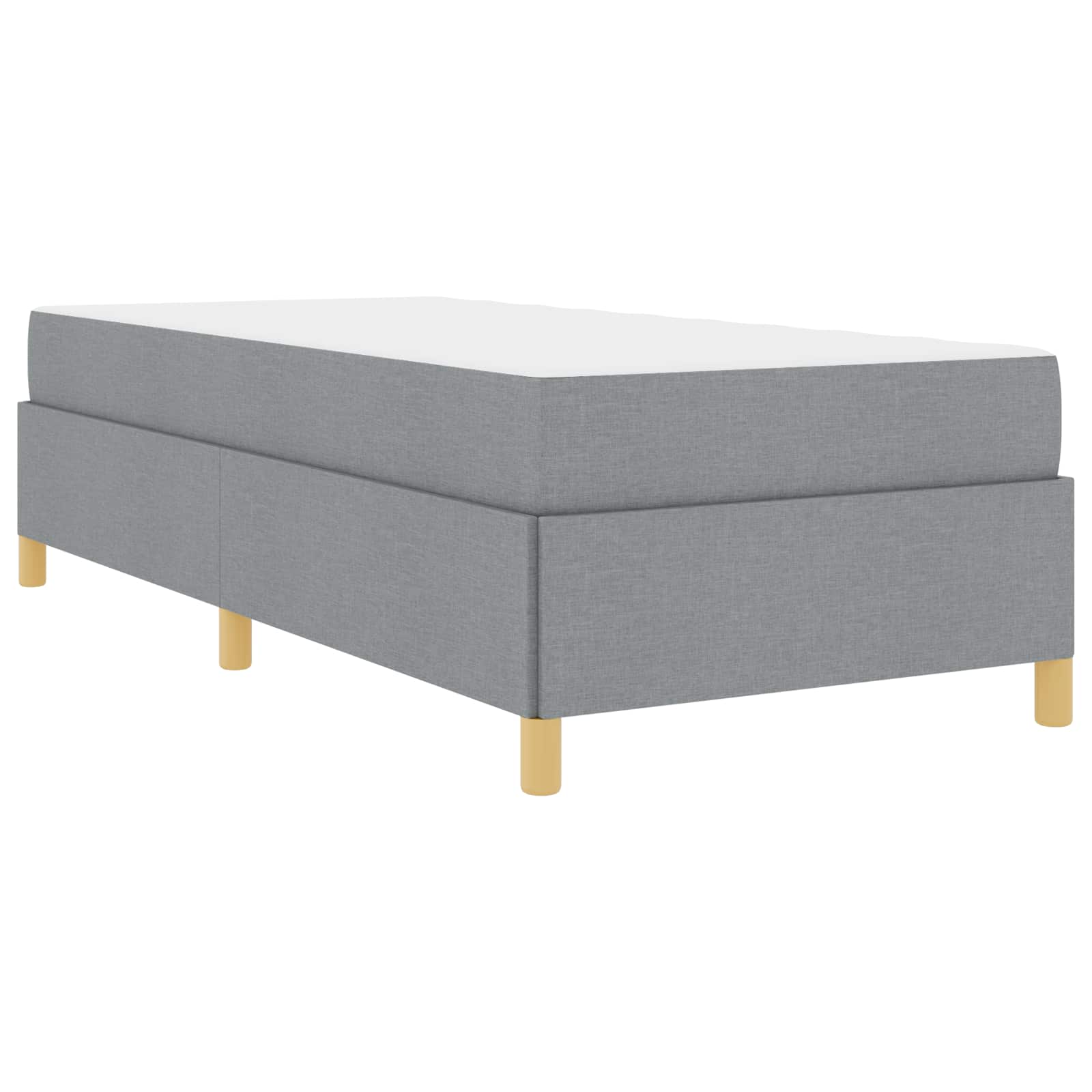 Krevetna konstrukcija Svijetlo siva 90 x 190 cm tkanina