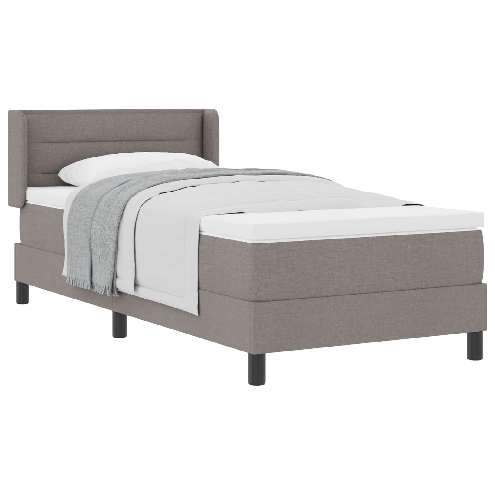 Krevet s opruga kutije Sivo-smeđa 200 x 80 cm tkanina
