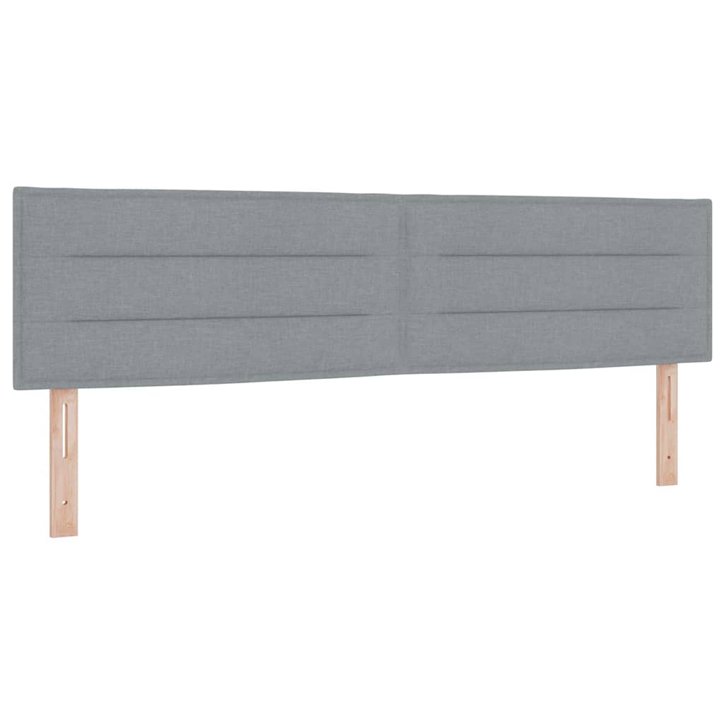 Krevet s opruga kutije Svijetlo siva 200 x 180 cm tkanina