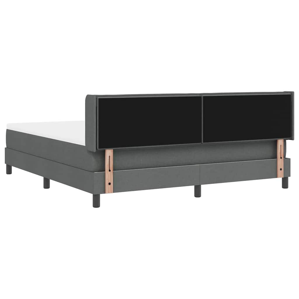 Krevet s opruga kutije Tamno siva 200 x 180 cm tkanina