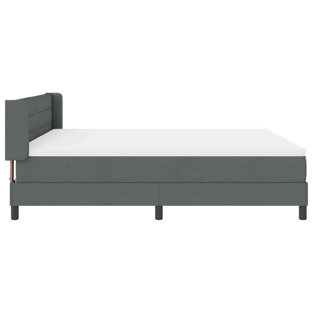 Krevet s opruga kutije Tamno siva 200 x 180 cm tkanina