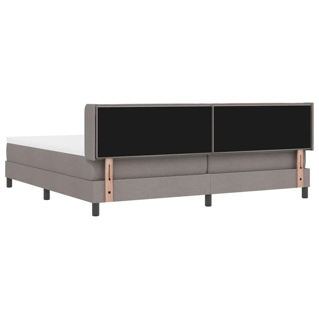 Krevet s opruga kutije Sivo-smeđa 200 x 200 cm tkanina
