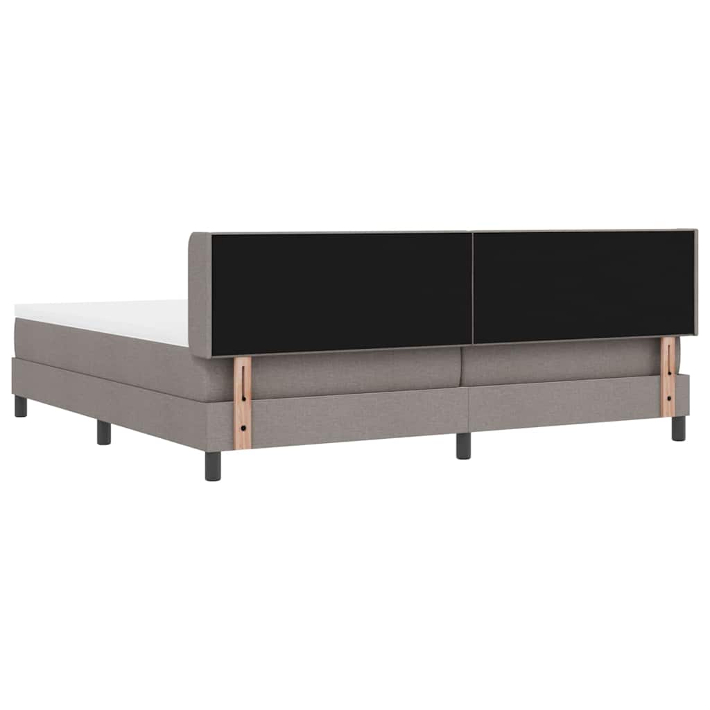 Krevet s opruga kutije Sivo-smeđa 200 x 200 cm tkanina