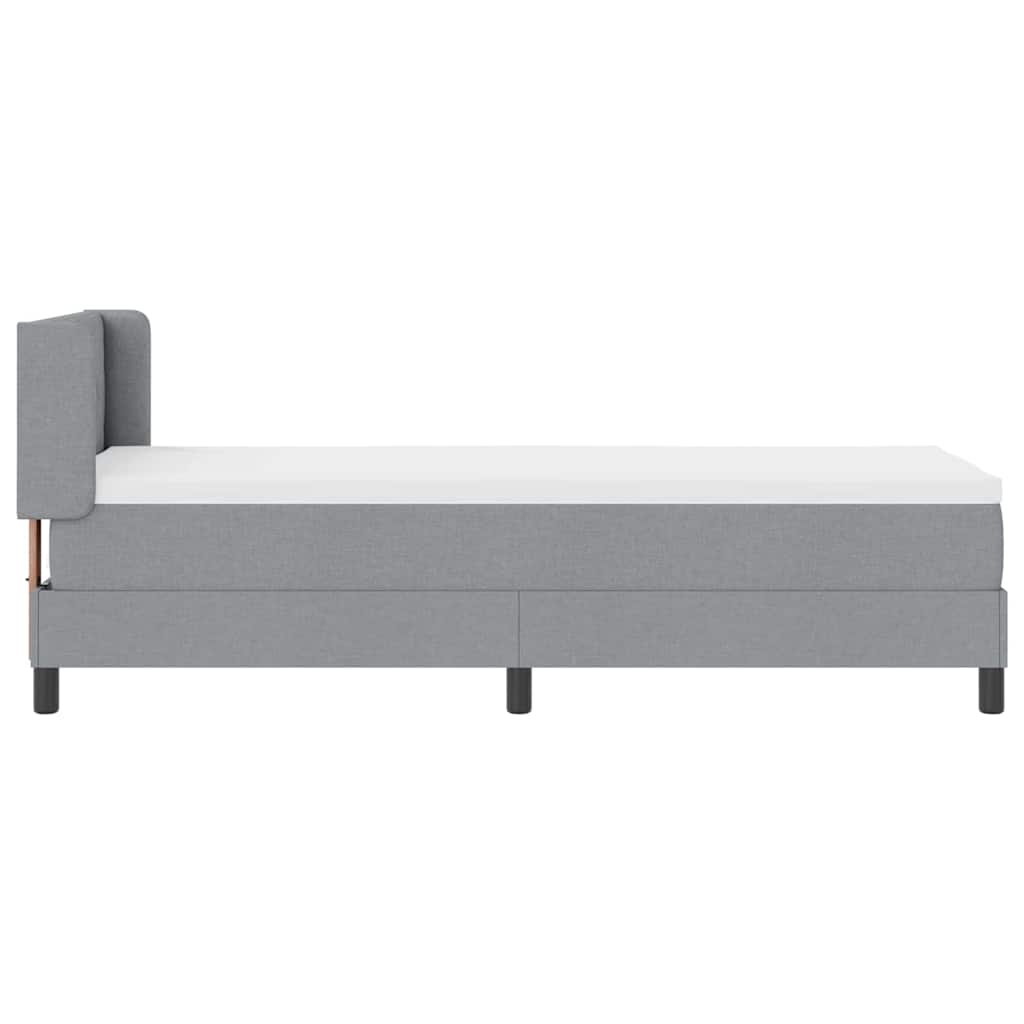 Krevet s opruga kutije Svijetlo siva 200 x 80 cm tkanina