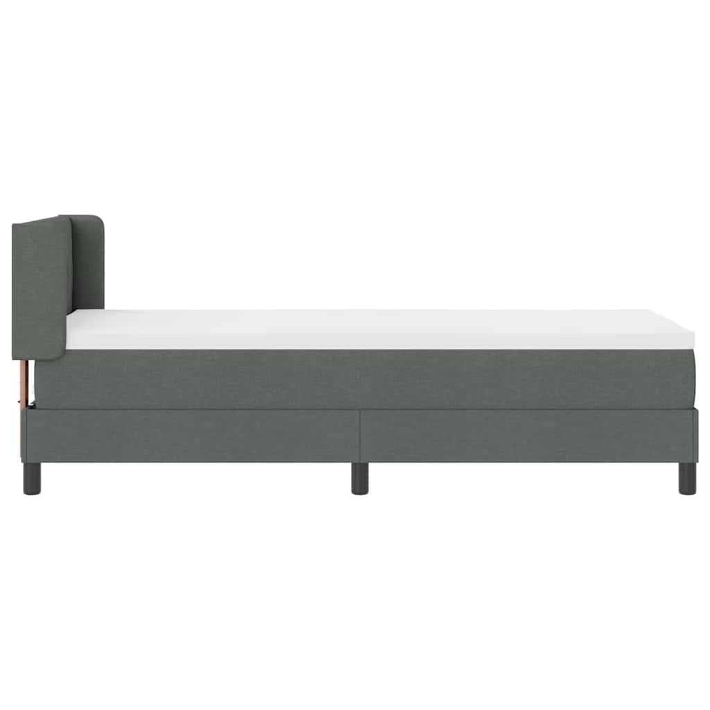 Krevet s opruga kutije Tamno siva 200 x 80 cm tkanina