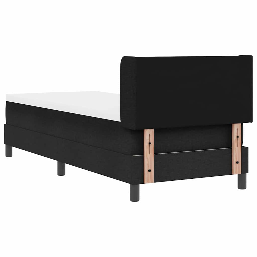 Krevet s opruga kutije s uzglavljem Crna 200 x 80 cm tkanina