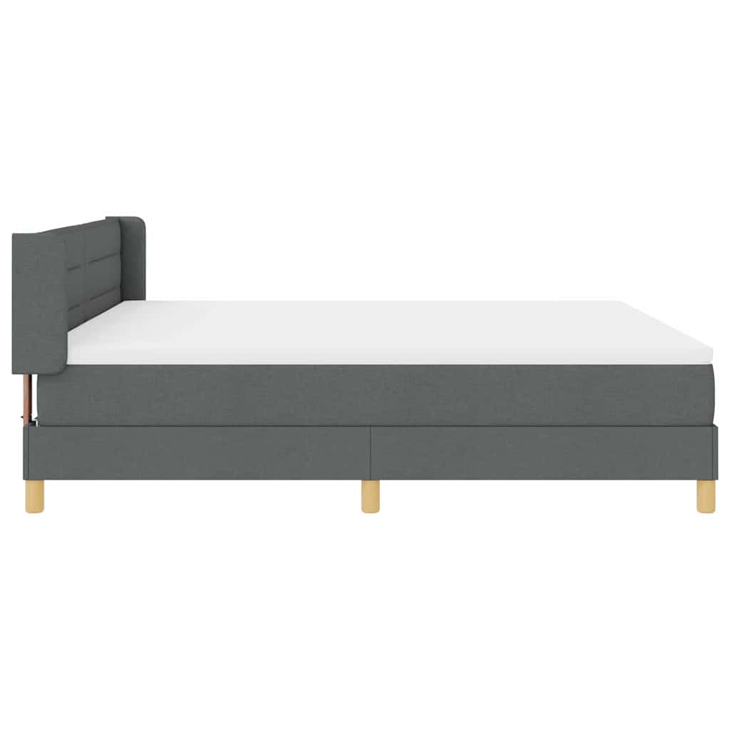 Krevet s opruga kutije Tamno siva 200 x 180 cm tkanina